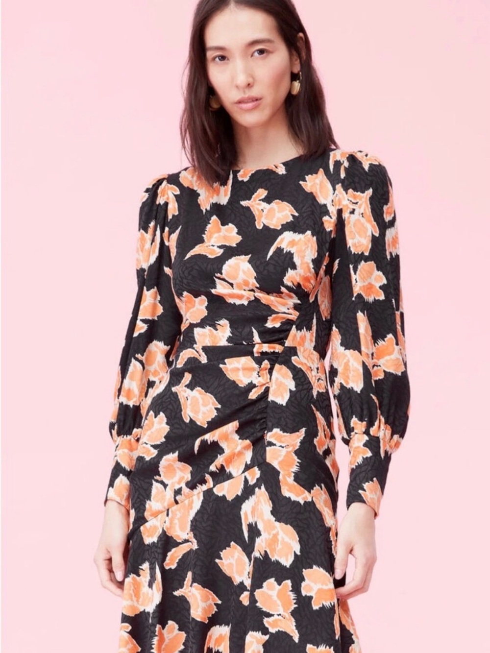 BNWT Rebecca Taylor Ikat Floral Long Sleeve Mini Dress Size 0